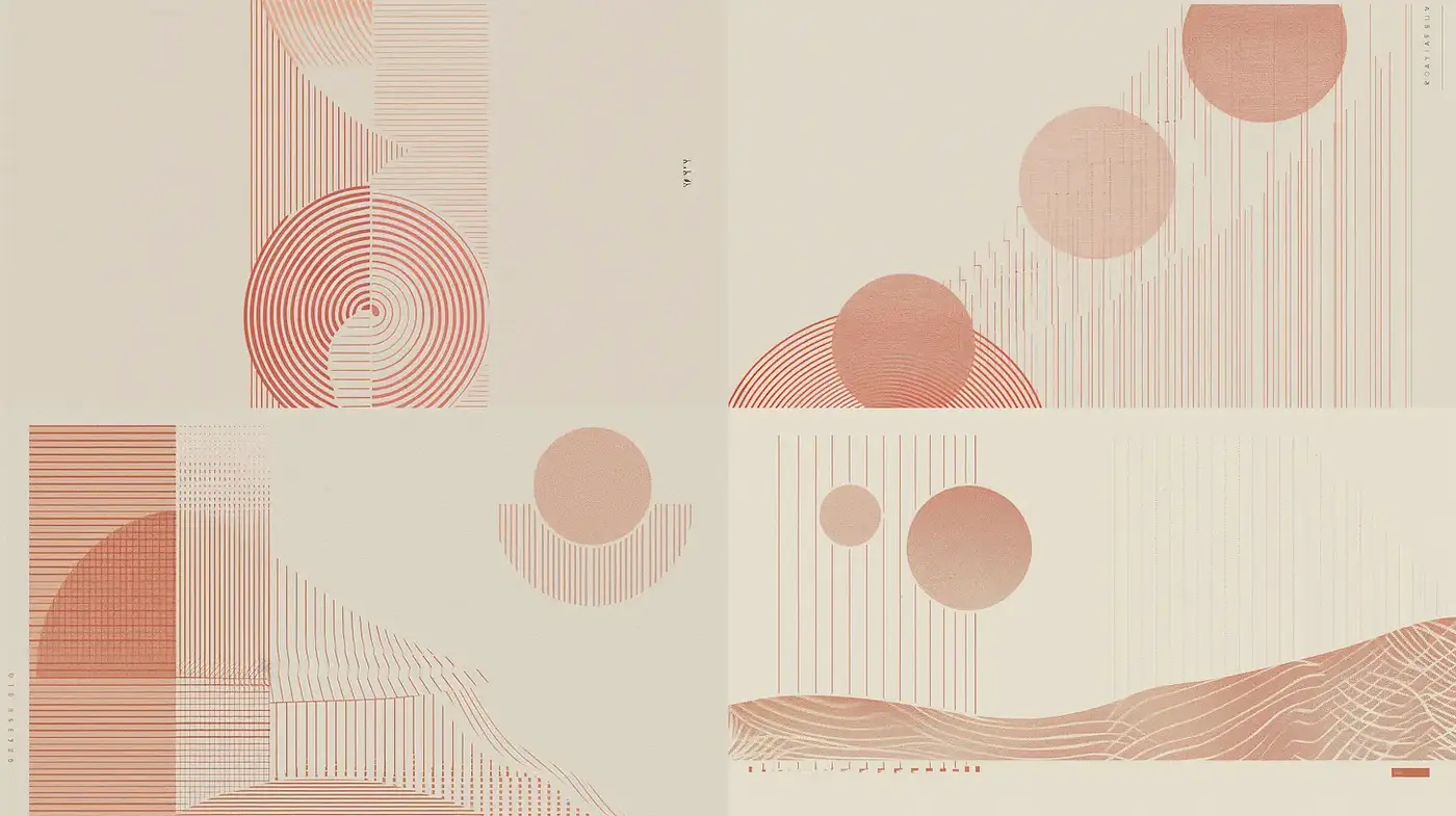 Minimalist Geometric Composition with Subtle Textures - Midjourney sref style