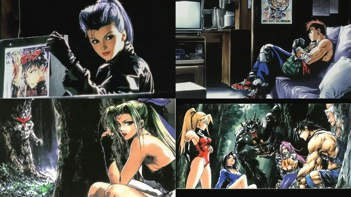 Dynamic Anime-Inspired Visuals with a Dark and Edgy Undertone - Midjourney sref style