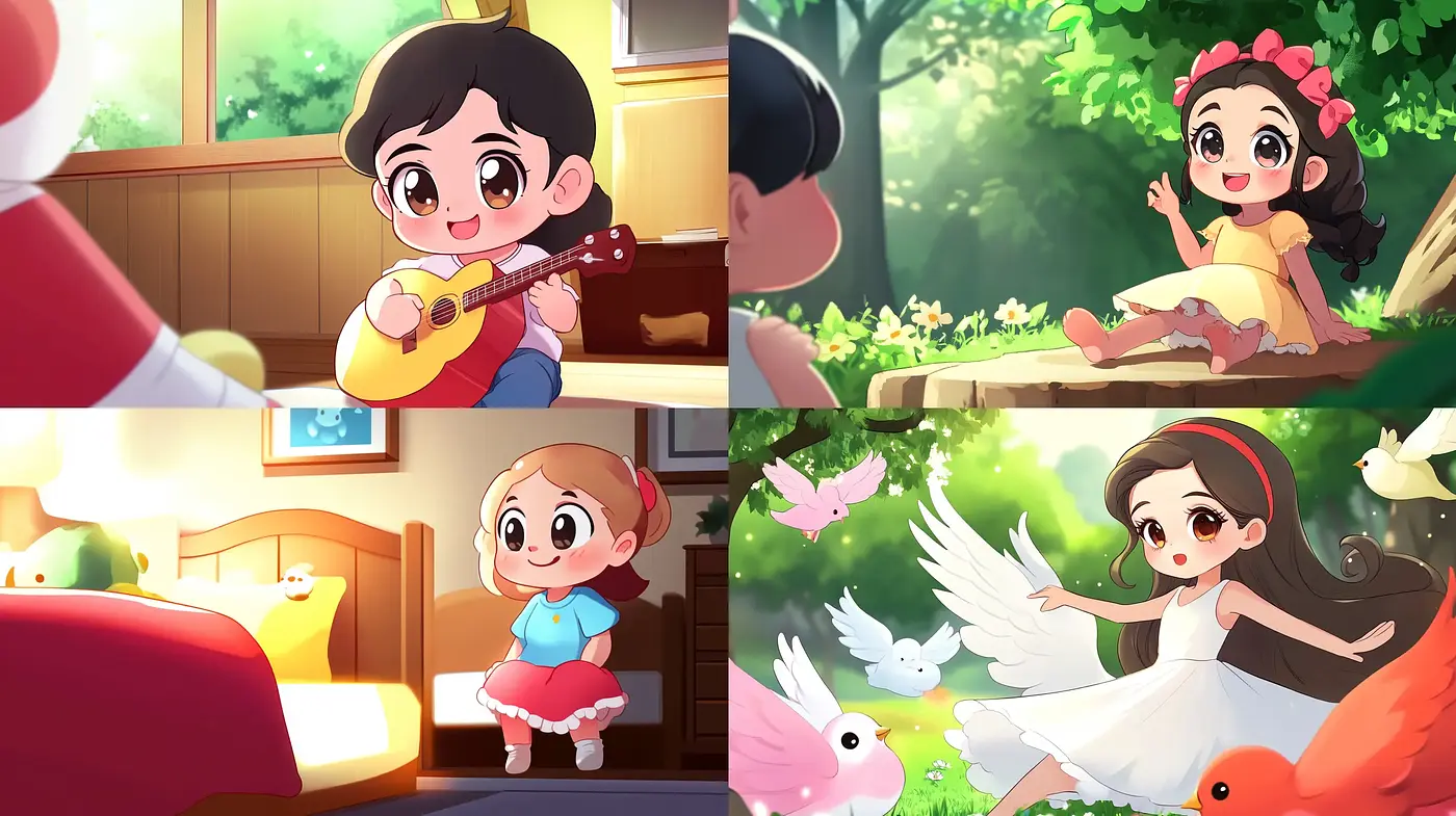 Enchanting Radiance of Youth: A Vivid Anime-Inspired Style with Luminous Scenes - Midjourney sref style