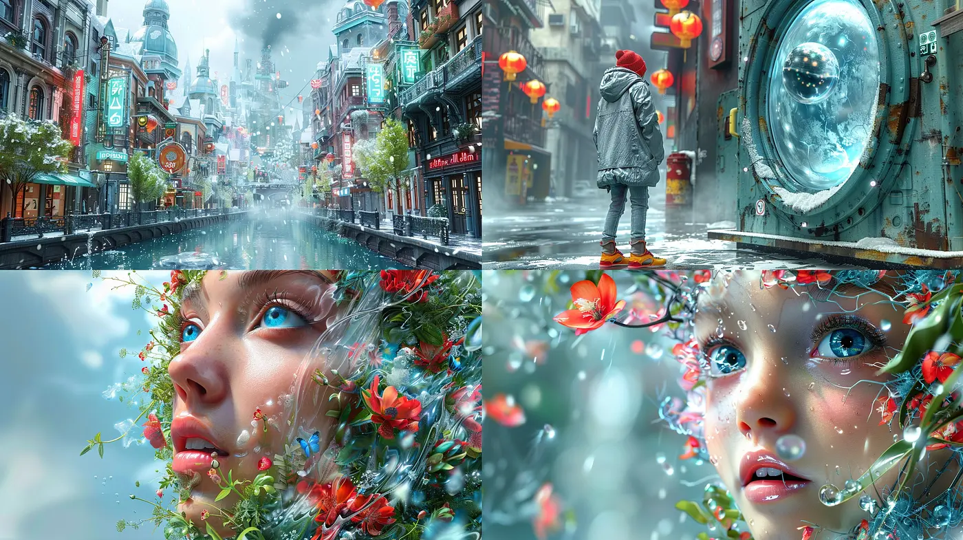 Ethereal Dreamscape: A Mélange of Hyperrealism and Fantastical Elements - Midjourney sref style