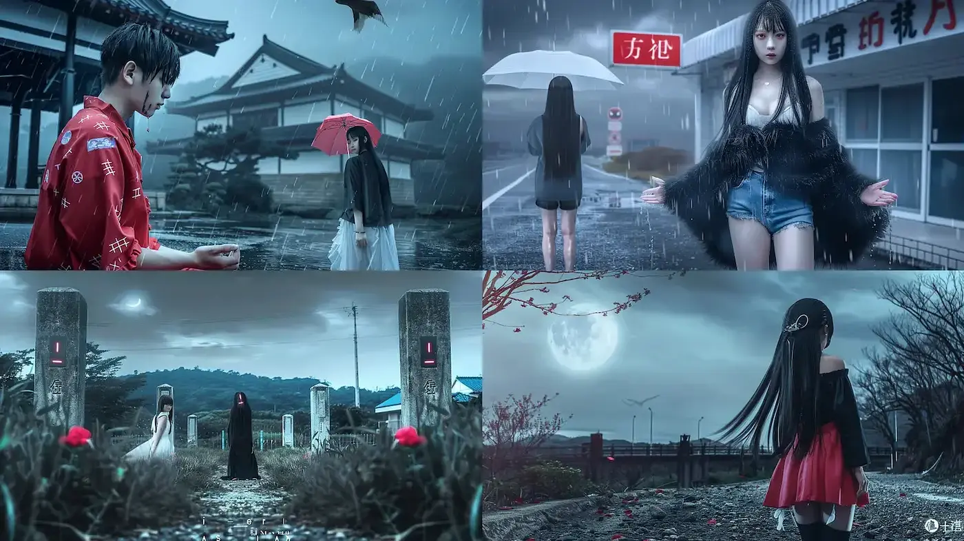 Ethereal East Asian Cinematic Nightscape - Midjourney sref style