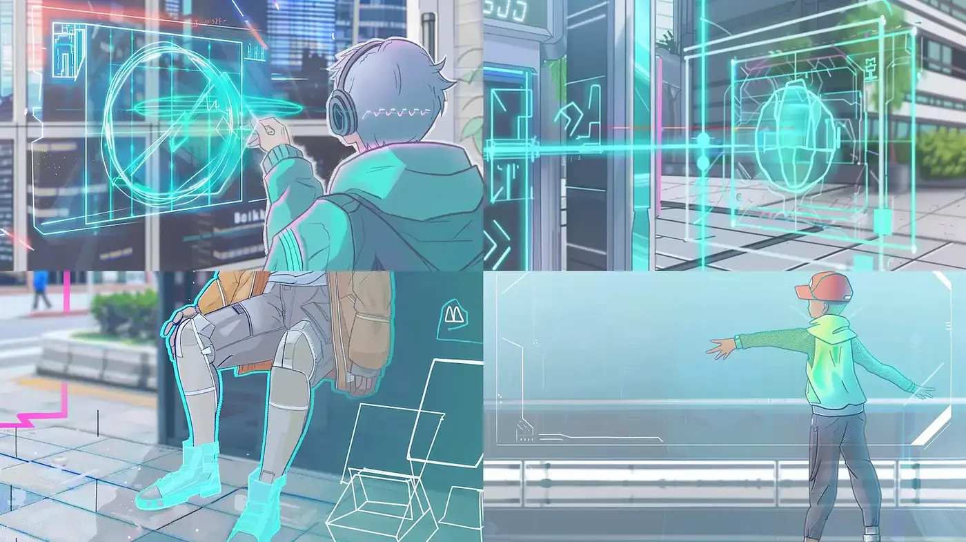 Futuristic Urban Aesthetic with Vibrant Neon Elements - Midjourney sref style