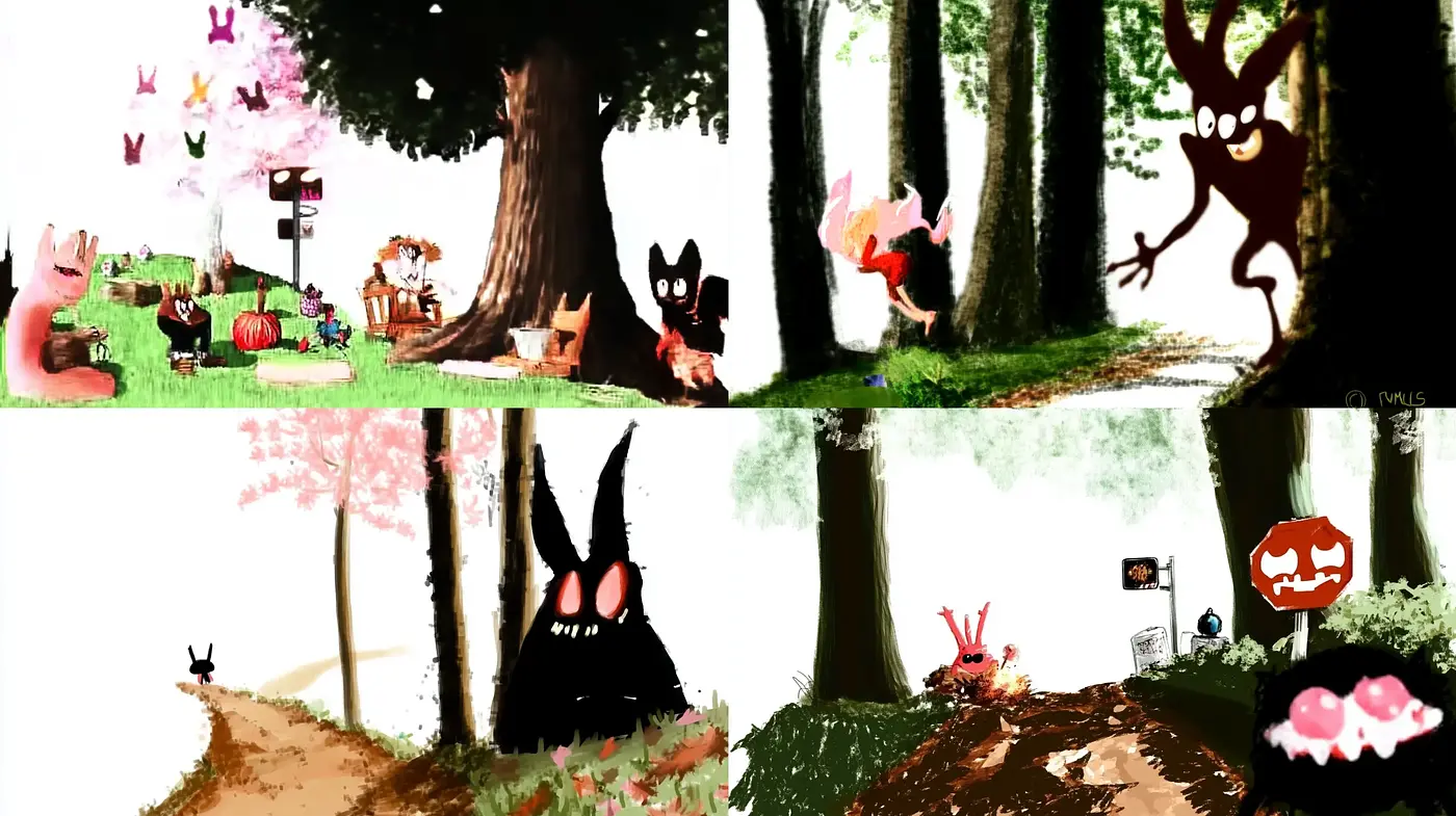 Enchanted Forest Whimsy: Textured Storybook Illustrations - Midjourney sref style