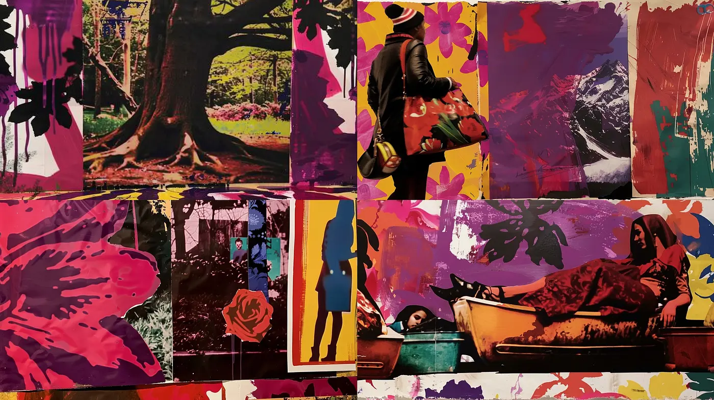 Expressive Abstract Fusion with Nostalgic Undertones - Midjourney sref style