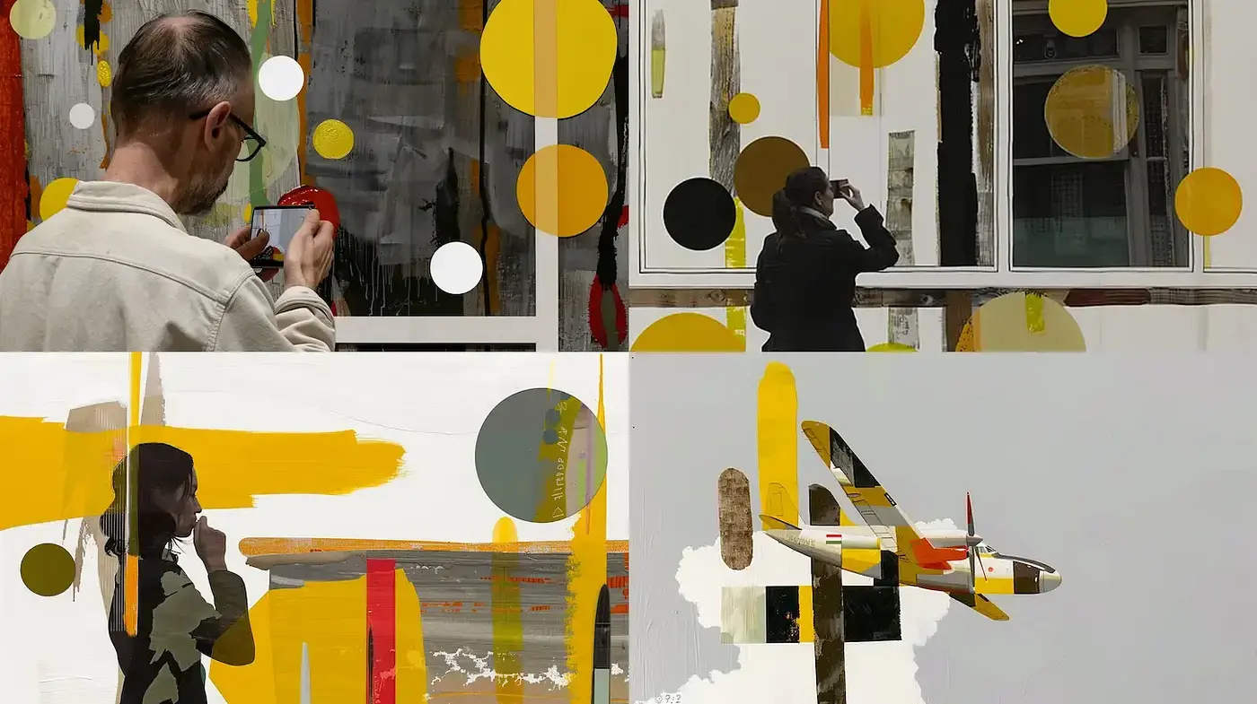 Urban Reflections in Abstract Expressionism - Midjourney sref style