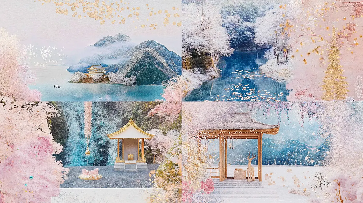 Serene Pastel Panorama: A Melding of Impressionist Tones and East Asian Serenity - Midjourney sref style