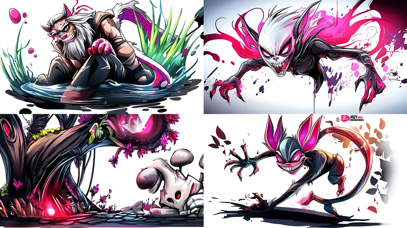 Dynamic Energetic Comic-Inspired Illustrations - Midjourney sref style