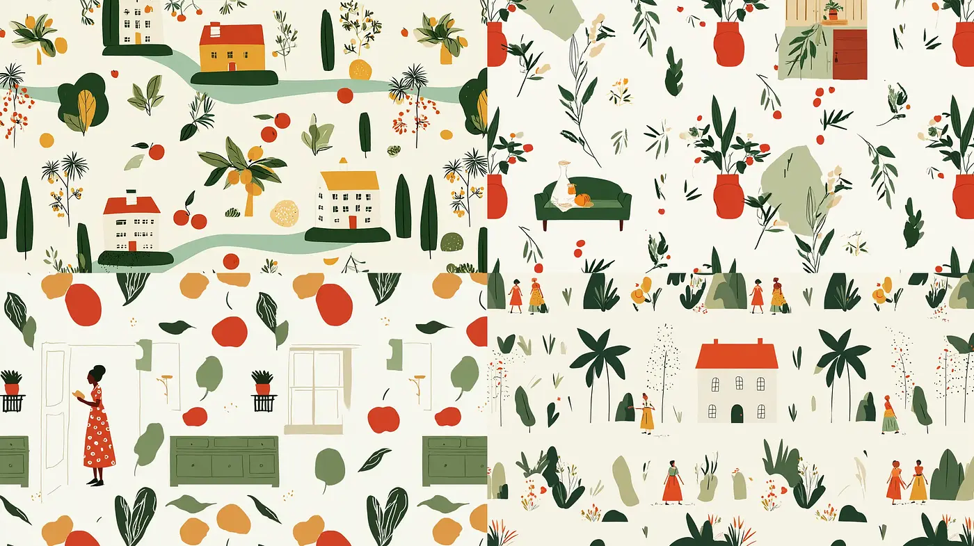 Whimsical and Vibrant Illustrations with a Nostalgic Essence - Midjourney sref style