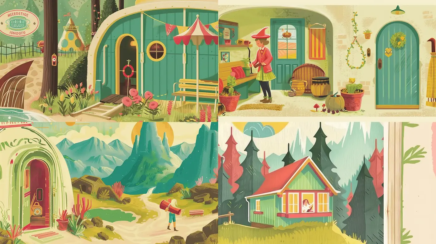 Whimsical Storybook Countryside Renderings - Midjourney sref style
