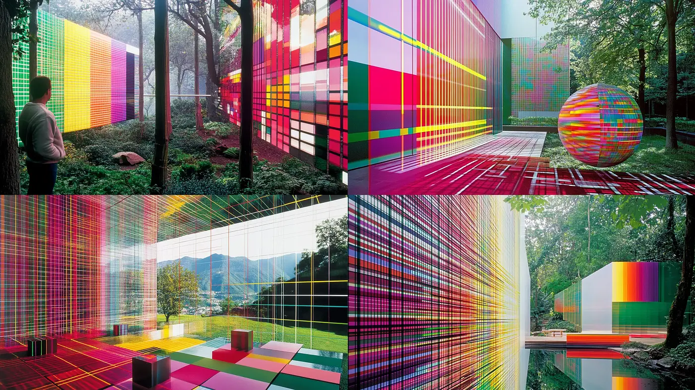 Geometric Chromatic Fusions: A Contemporary Blend of Abstract Expressionism and Digital Artistry - Midjourney sref style