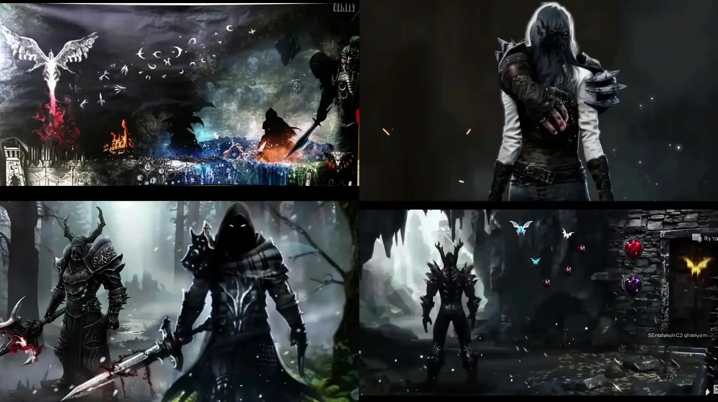 Ethereal Dark Fantasy Gaming Concept Art - Midjourney sref style
