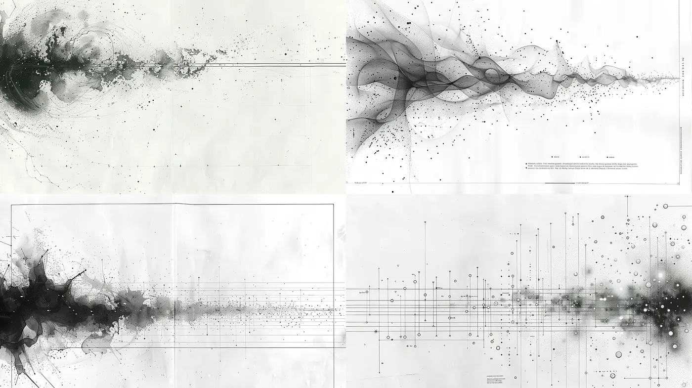 Monochromatic Symphony of Abstract Expressions - Midjourney sref style