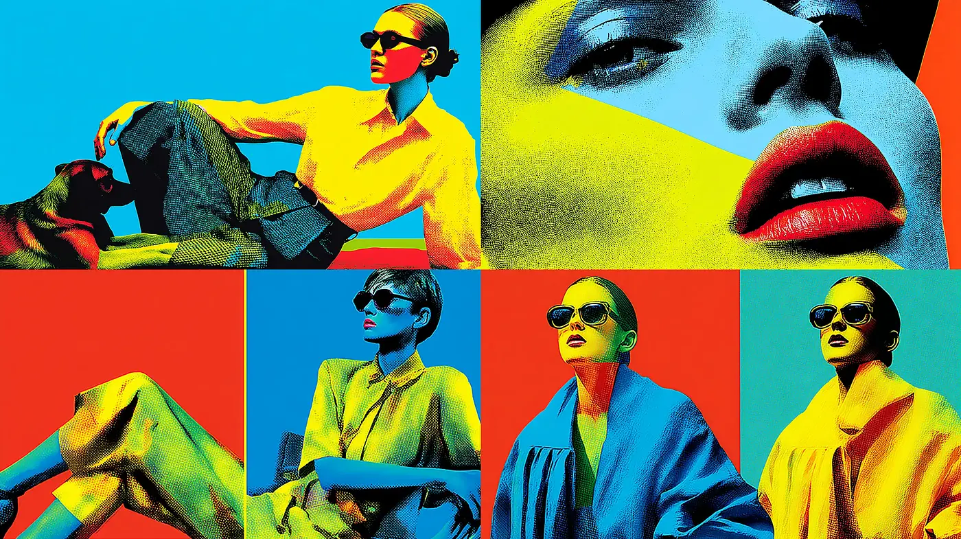 Vivid and Dynamic Pop Art Aesthetic with High Contrast and Bold Colors - Midjourney sref style