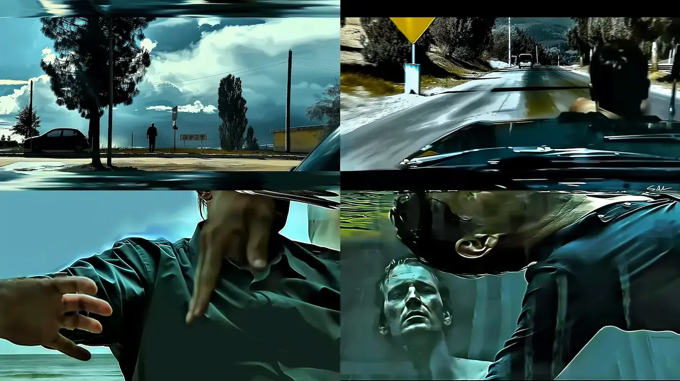Intriguingly Distorted Perceptions with a Cinematic Flair - Midjourney sref style