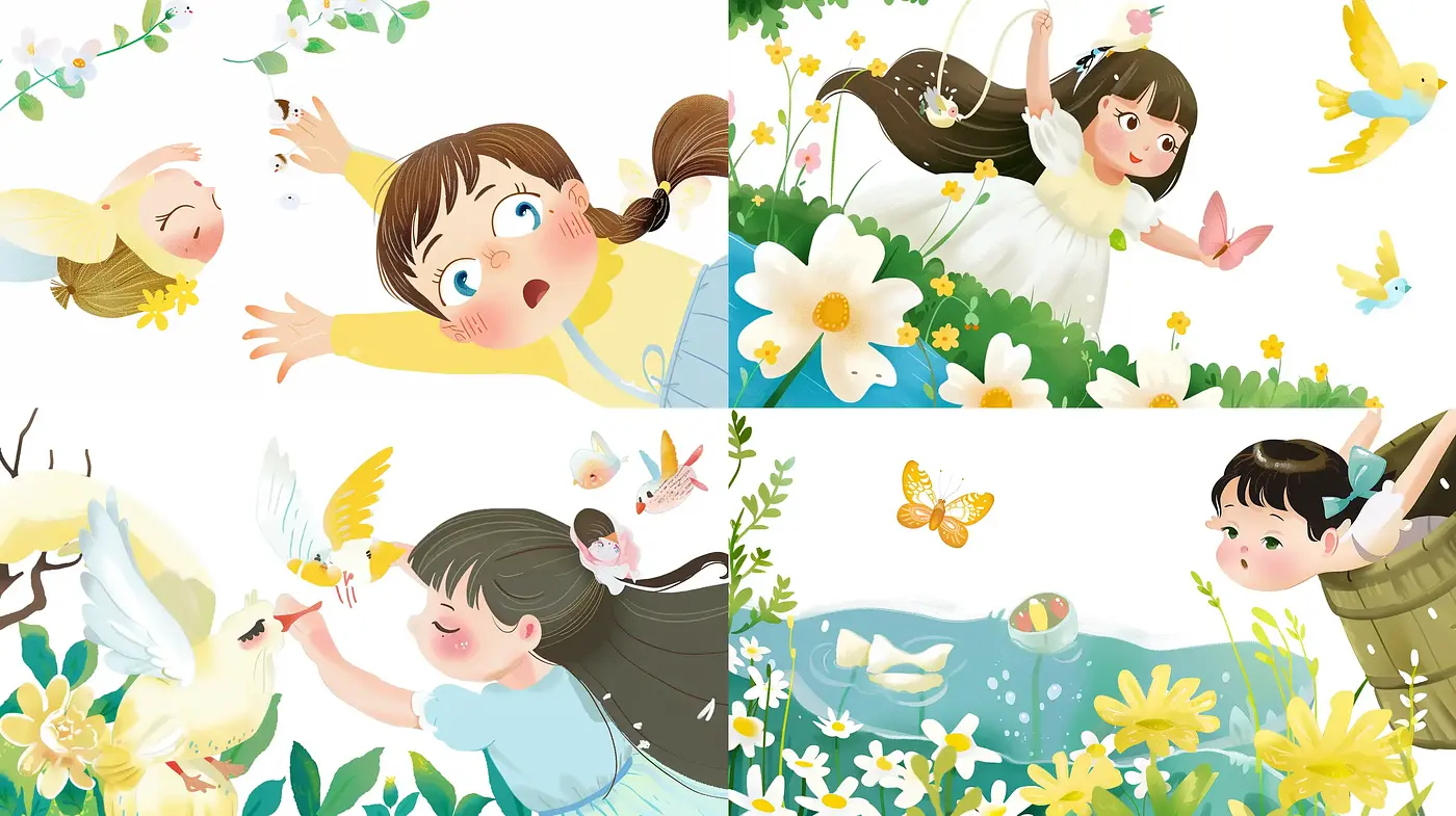 Whimsical Garden Dreams in Soft Pastel Hues - Midjourney sref style