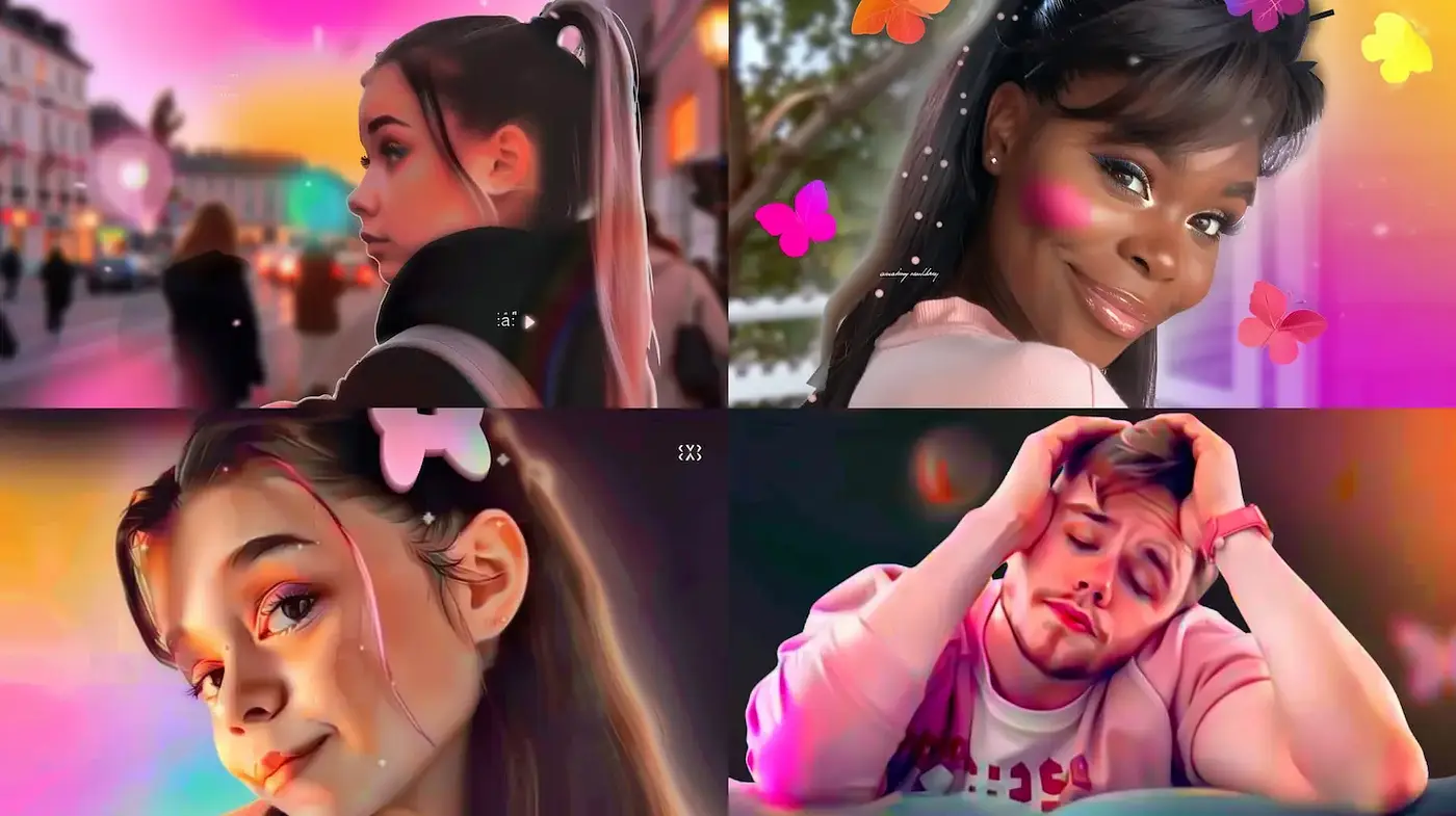 Dreamy and Whimsical Portraiture with a Colorful Aura - Midjourney sref style