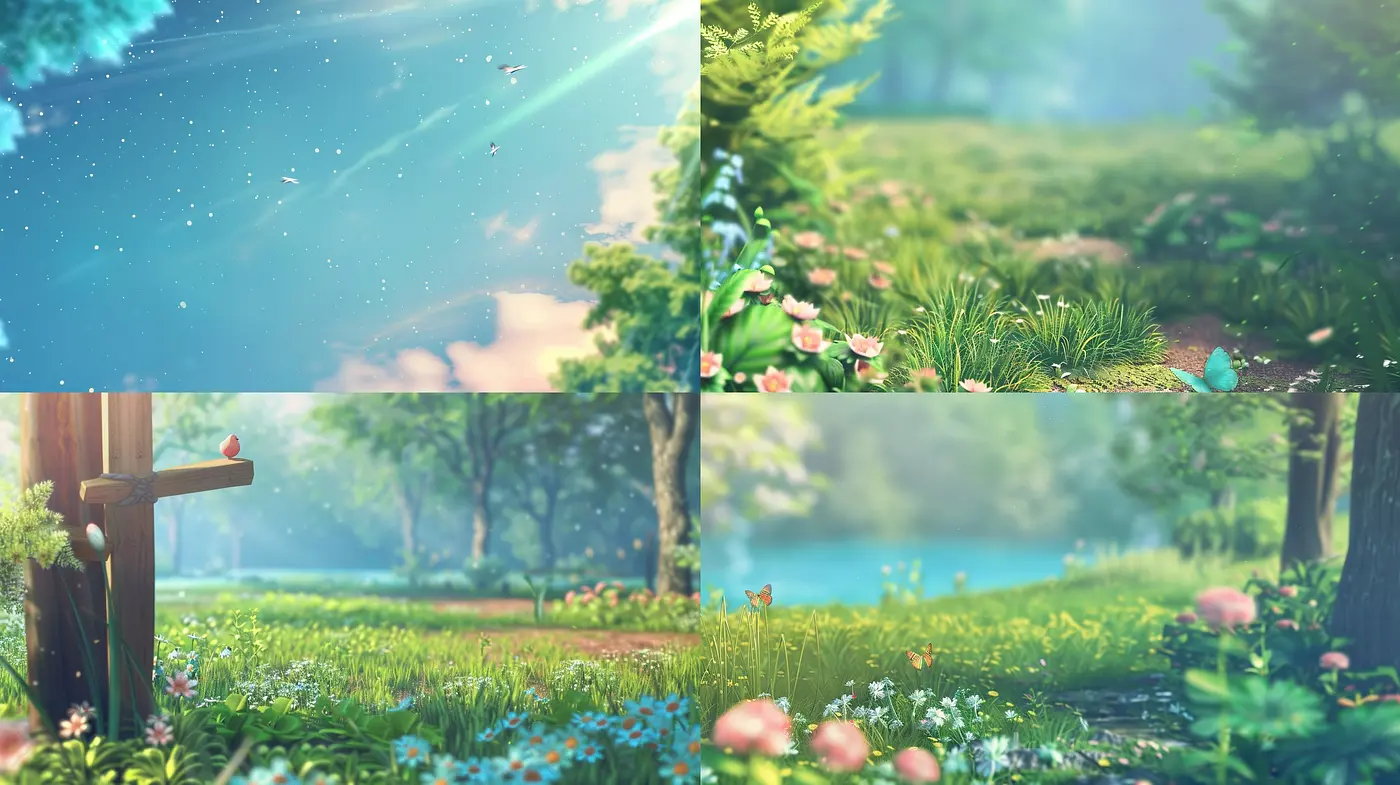 Ethereal Garden Dreamscapes: A Symphony of Serene Pastels and Dreamy Textures - Midjourney sref style