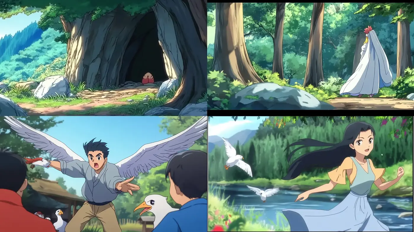 Harmonious Natural Elegance in Serene Animation Style - Midjourney sref style