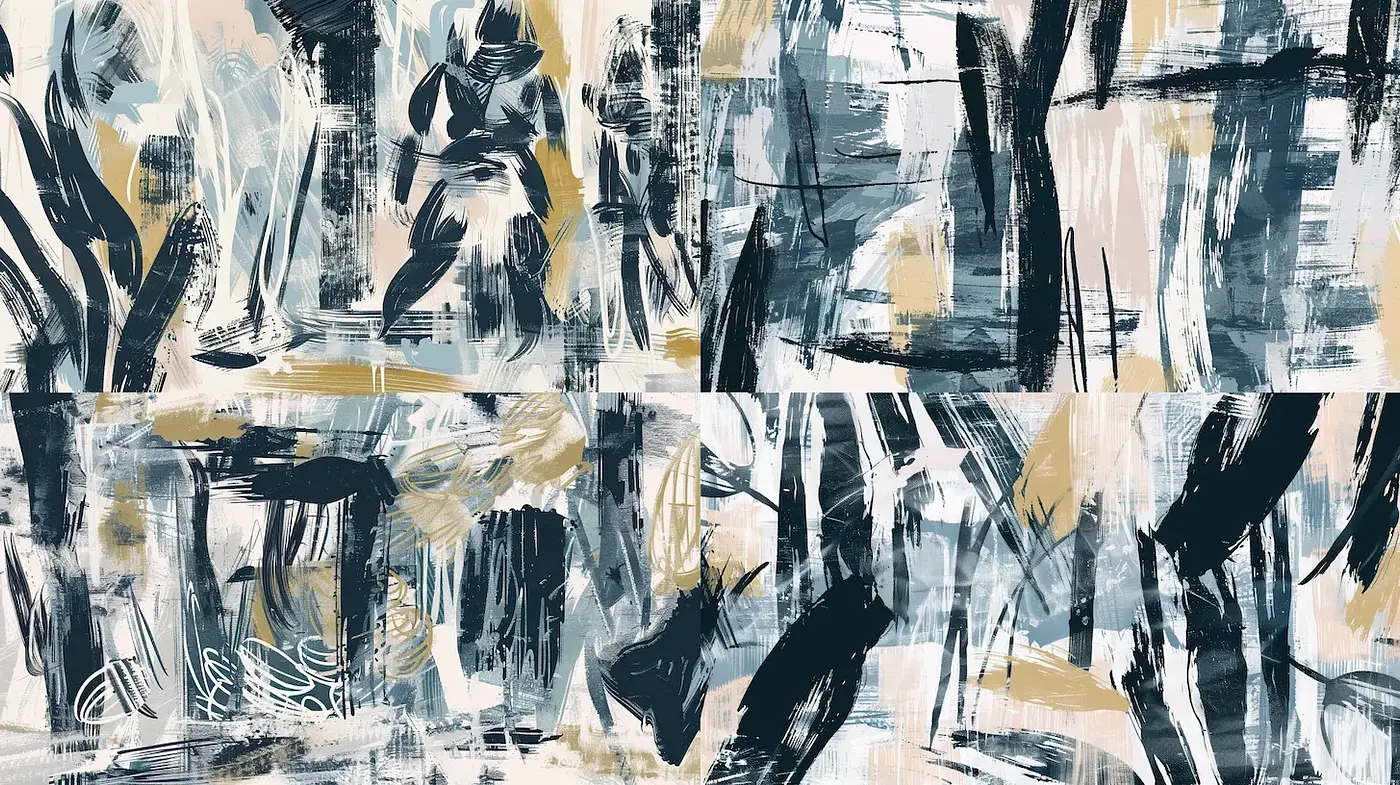 Abstract Expressionist Style with a Contemporary Vibe and Muted Color Palette - Midjourney sref style