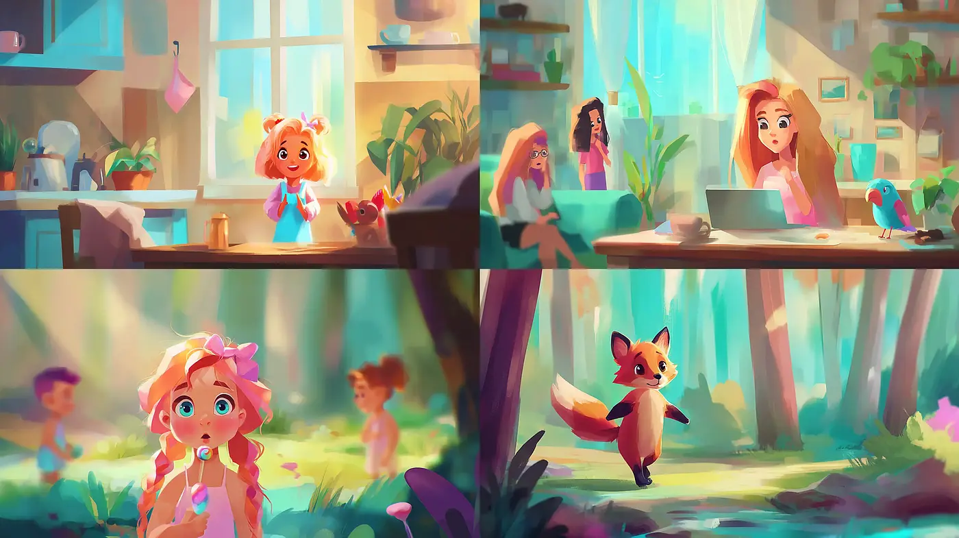 Whimsical and Vibrant Illustrations with Soft Lighting - Midjourney sref style