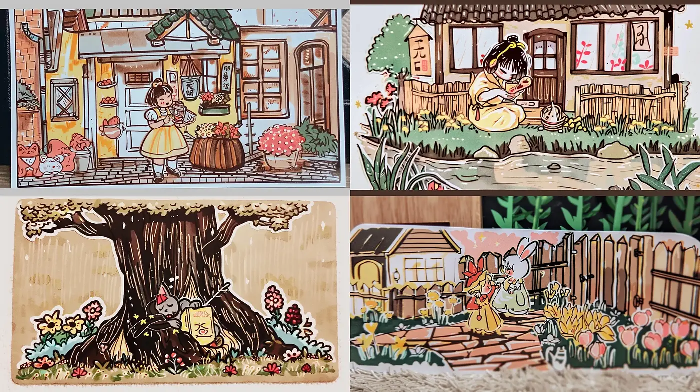 Whimsical Hand-Drawn Storybook Illustration Style - Midjourney sref style