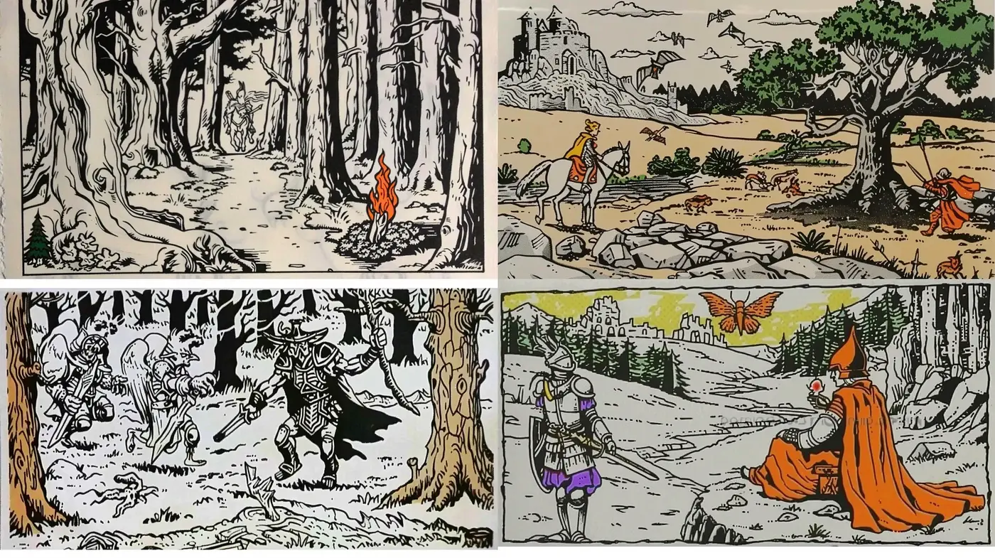 Medieval Fantasia: A Fusion of Ink and Pastel in Narrative Illustration - Midjourney sref style