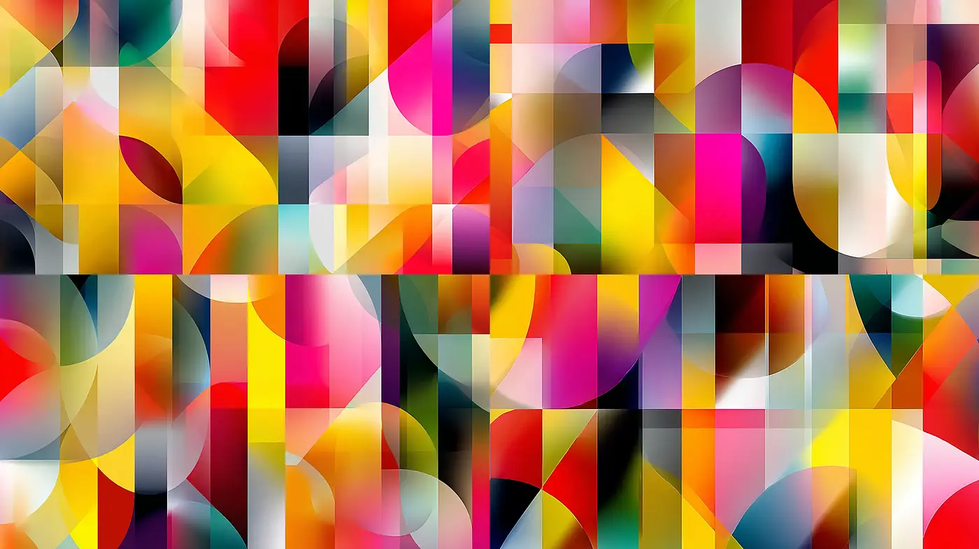 Colorful Geometric Abstraction with a Playful Touch - Midjourney sref style