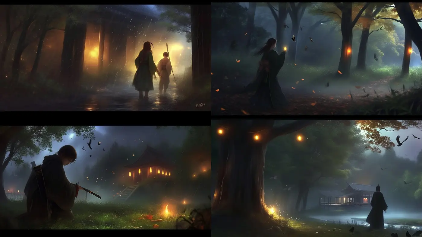 Enigmatic Twilight Ambience with Ethereal Glow - Midjourney sref style