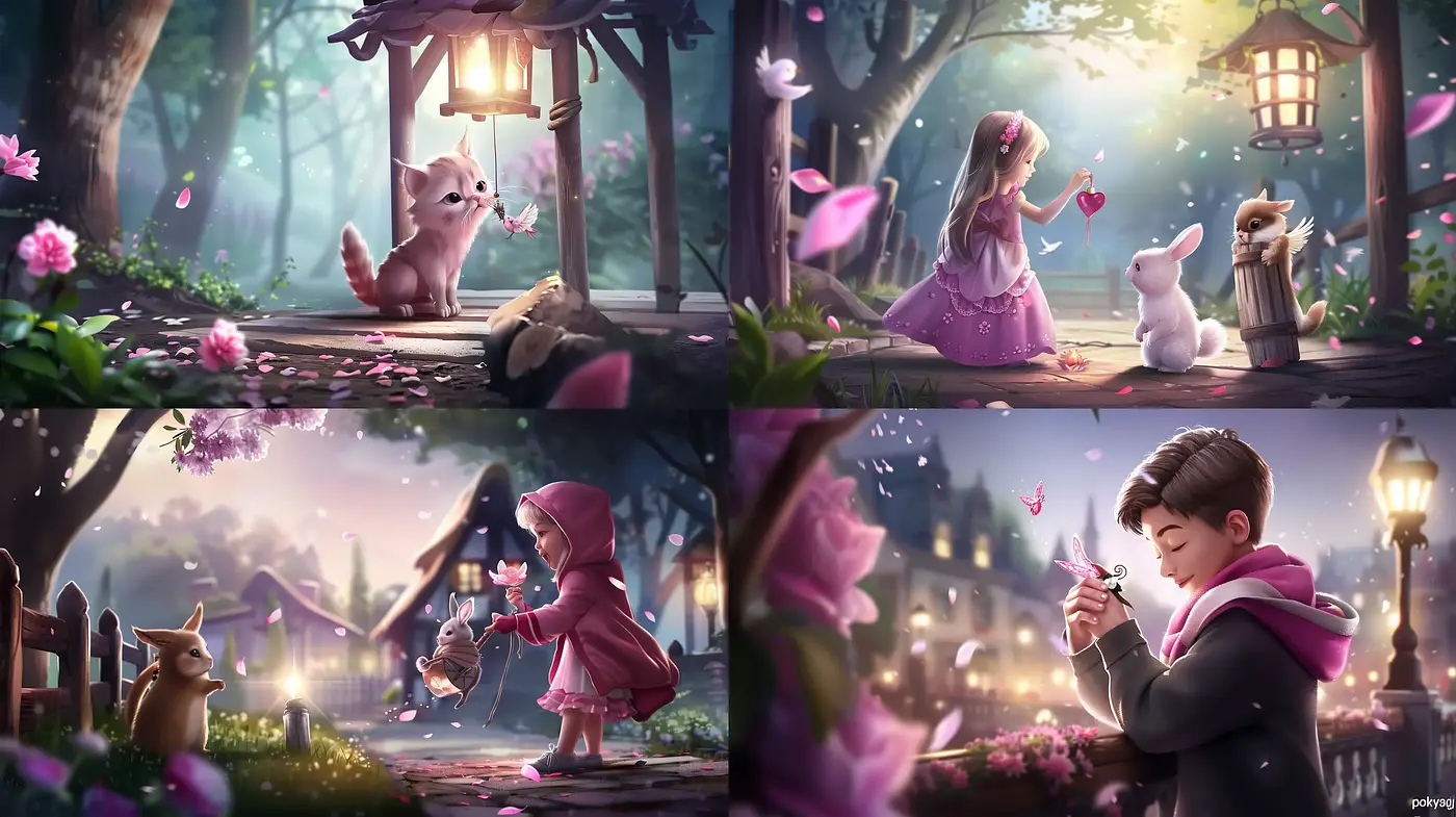 Enchanted Twilight: A Whimsical and Luminous Artistic Expression - Midjourney sref style