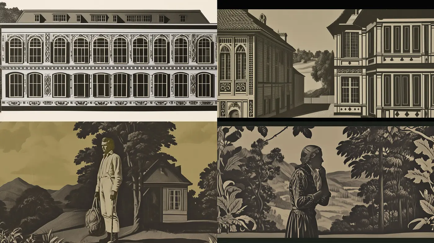 Monochromatic Sepia Storyboards: A Homage to the Artistic Approach of Vintage Illustration and Engravings - Midjourney sref style