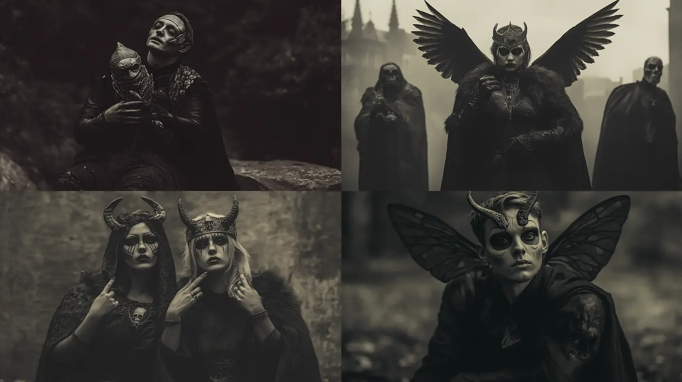 Gothic Ethereal Dreamscape in Monochromatic Sepia Tones - Midjourney sref style
