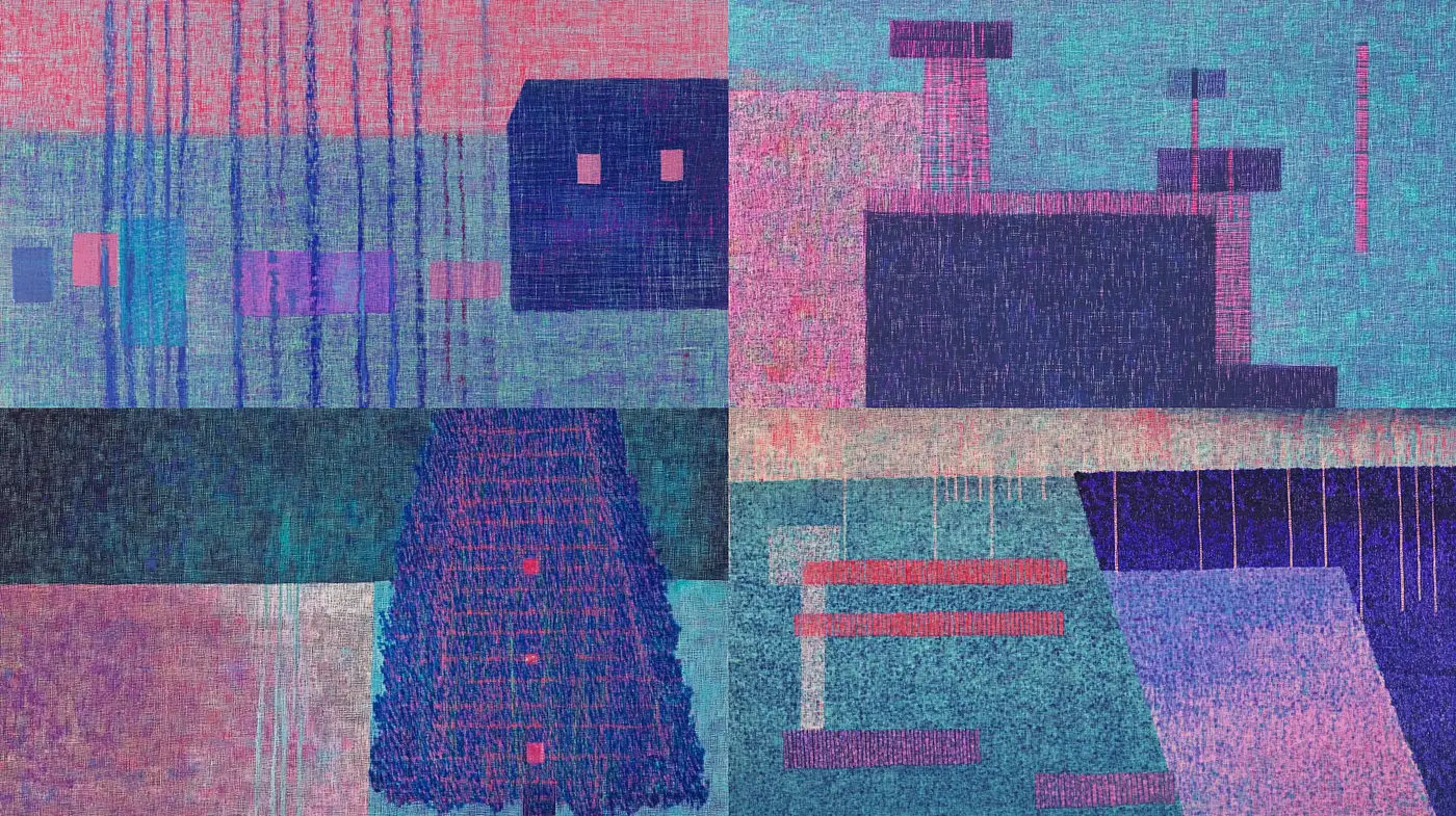 Textured Tapestry of Digital Artistry - Midjourney sref style