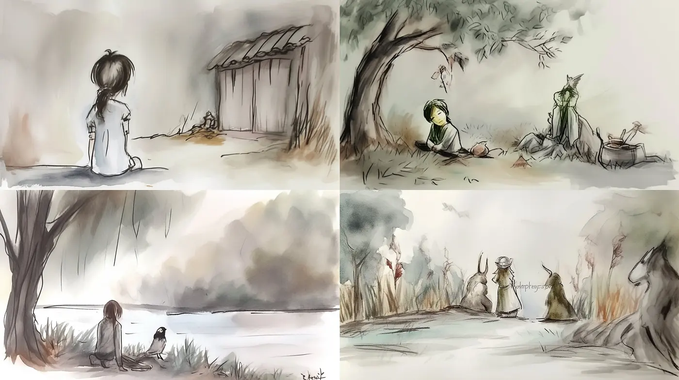 Whimsical Watercolor Reverie with Consistent Pastel Undertones - Midjourney sref style