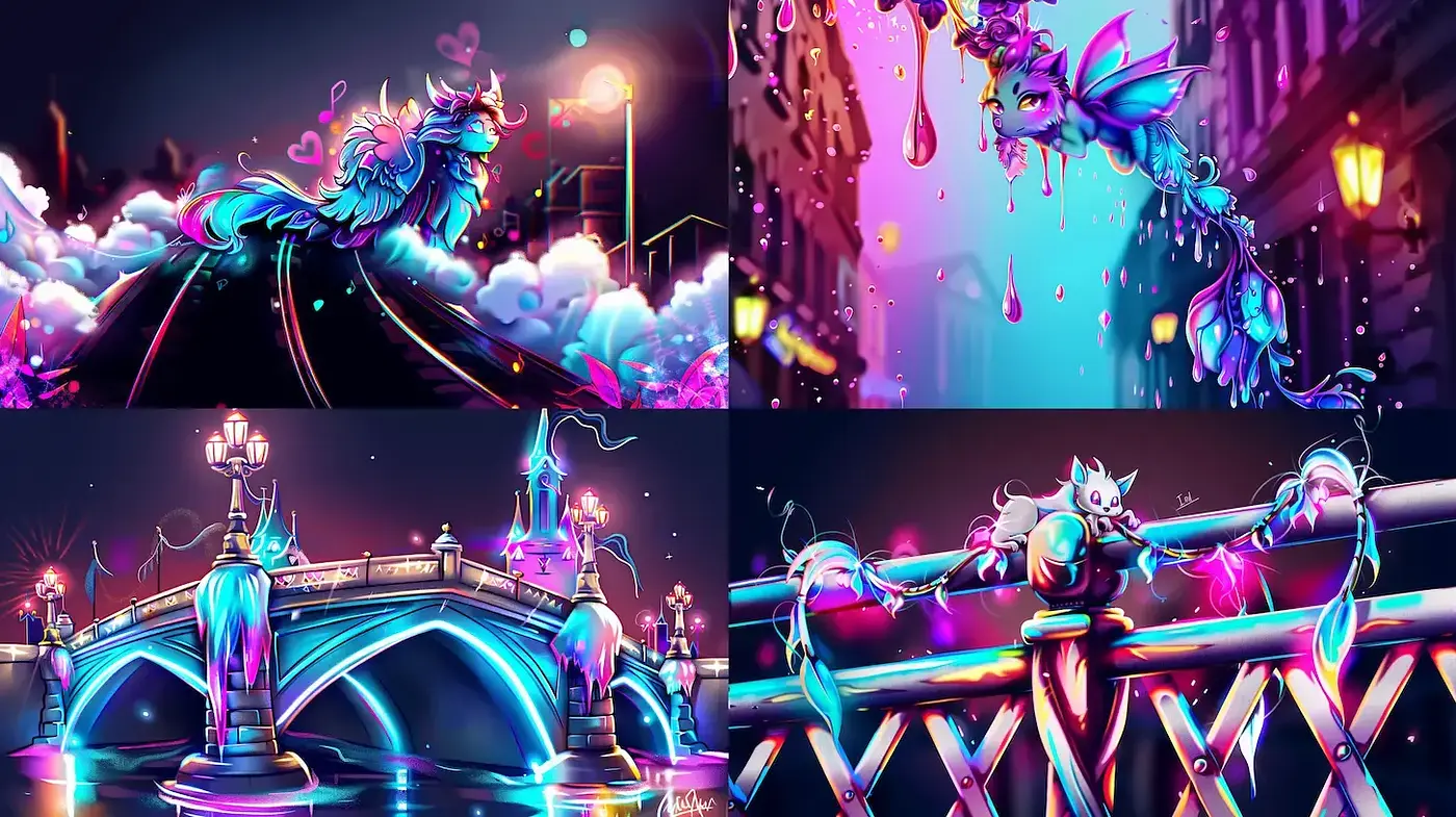 Vibrant Fantasy Art with Whimsical Elements and Ethereal Glow - Midjourney sref style
