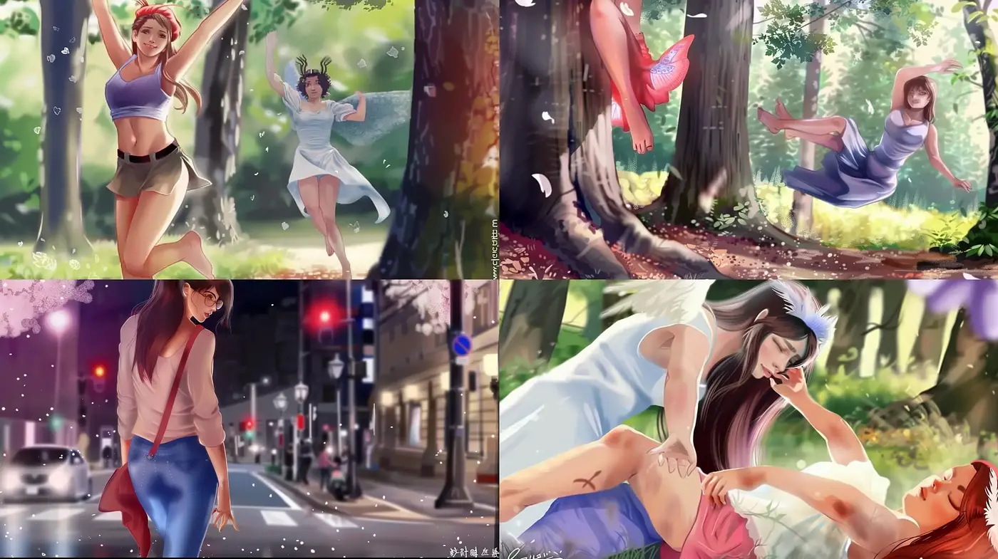 Ethereal Luminescence: A Harmonious Blend of Anime-Inspired Whimsy and Saturation - Midjourney sref style