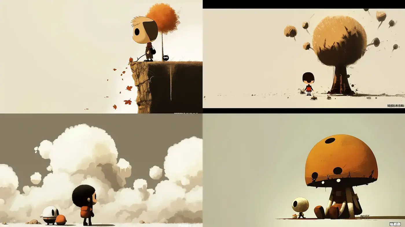 Whimsical and Playful Illustrations with a Soft, Dreamy Aesthetic - Midjourney sref style