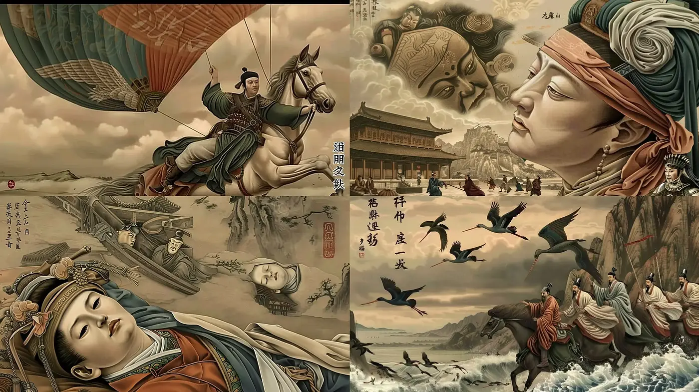 Ethereal Dynasty Dreamscapes: A Fusion of Traditional Asian Artistry and Surrealism - Midjourney sref style