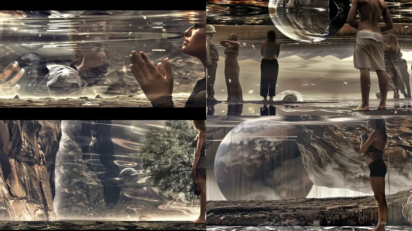 Surrealistic Dreamscape: A Fusion of Enigmatic Elements and Earthy Tones - Midjourney sref style