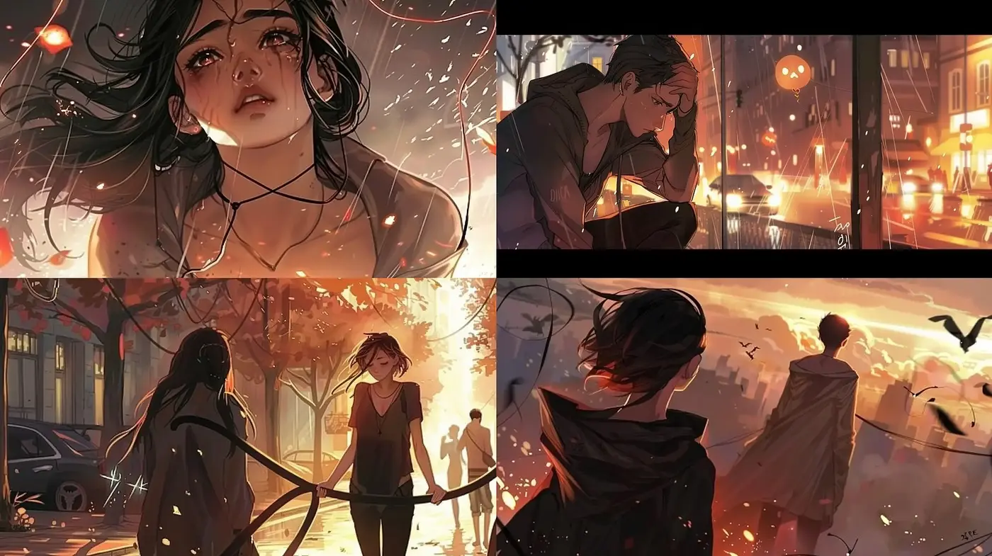 Twilight Ambiance in Serene Urban Fantasy Illustrations - Midjourney sref style