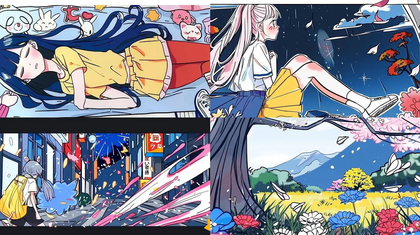 Ethereal Dreamscape of Luminous Hues and Anime Influence - Midjourney sref style