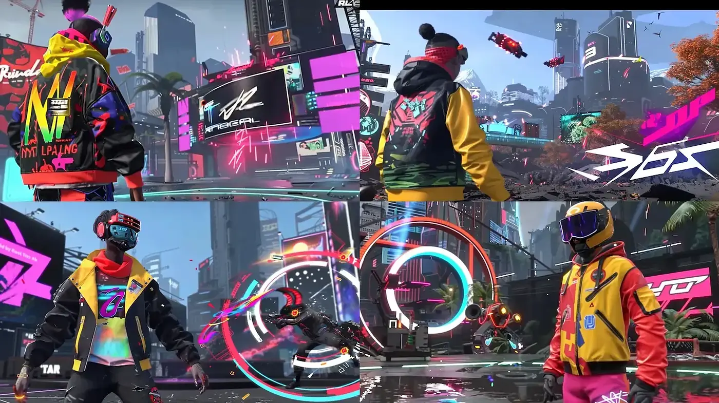 Synthwave Retrofuturism with Vibrant Neon Aesthetics - Midjourney sref style