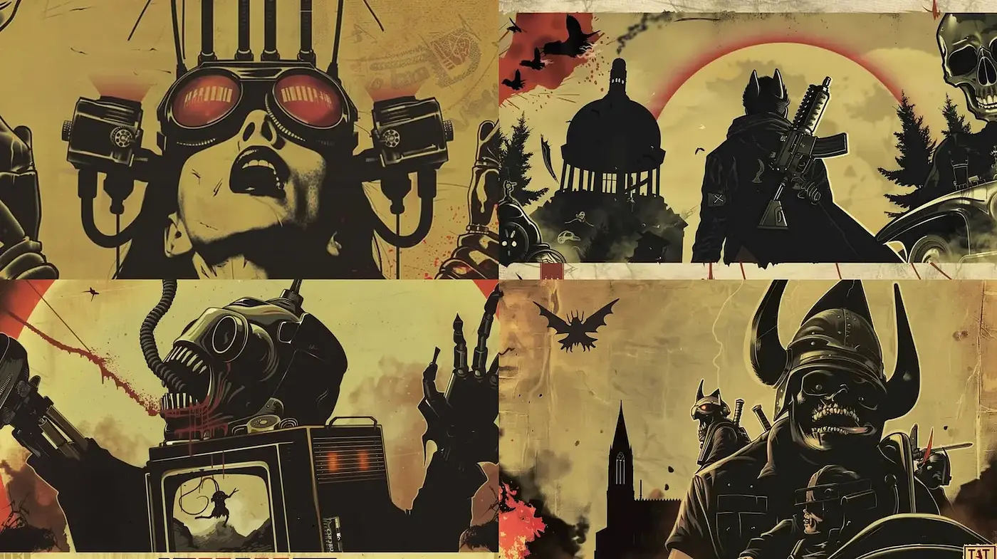 Dystopian Graphic Novel Aesthetics with a Vintage Feel - Midjourney sref style