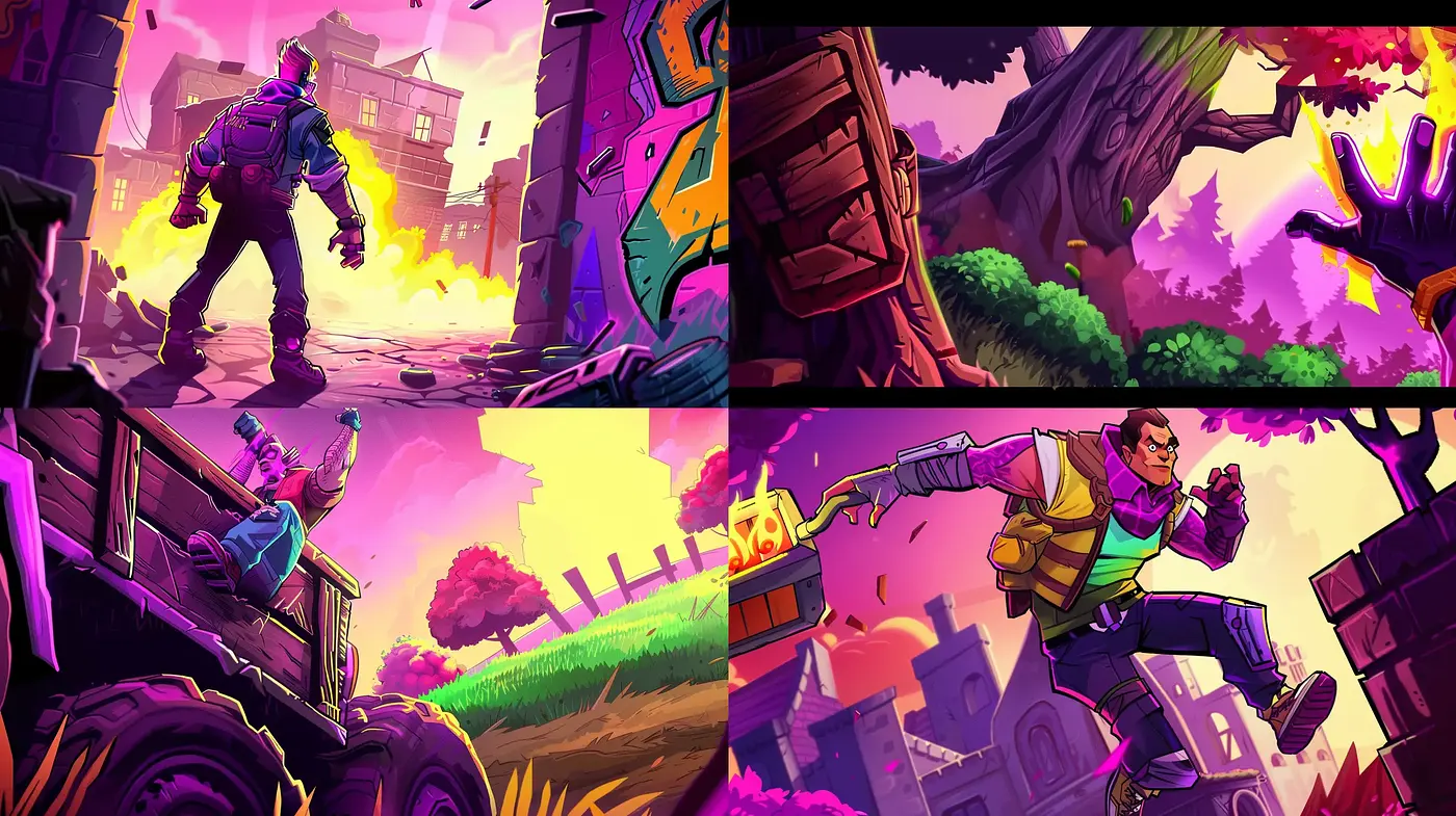 Vibrant Comic Book Vigor: A Fusion of Dynamic Colors and Animated Prowess - Midjourney sref style
