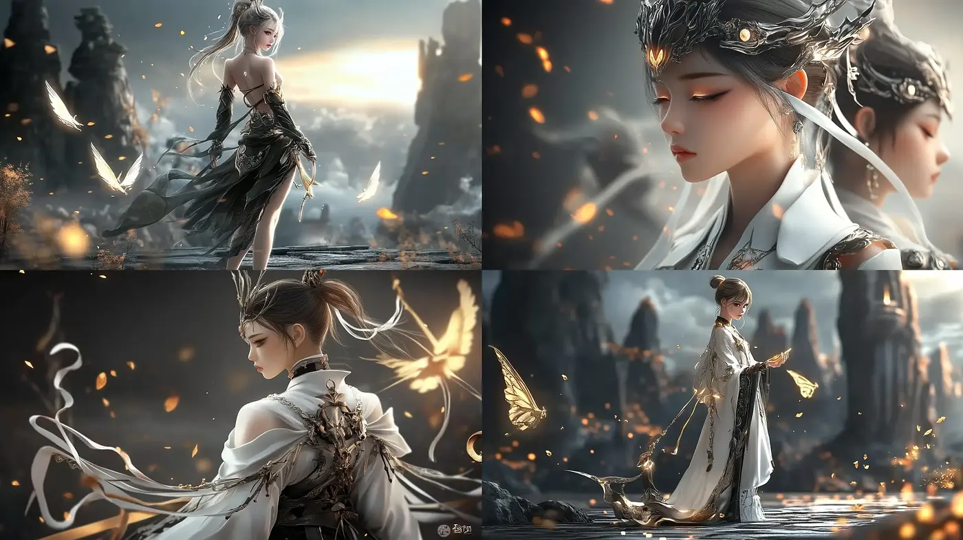 Ethereal Elegance in a Mythical Twilight - Midjourney sref style