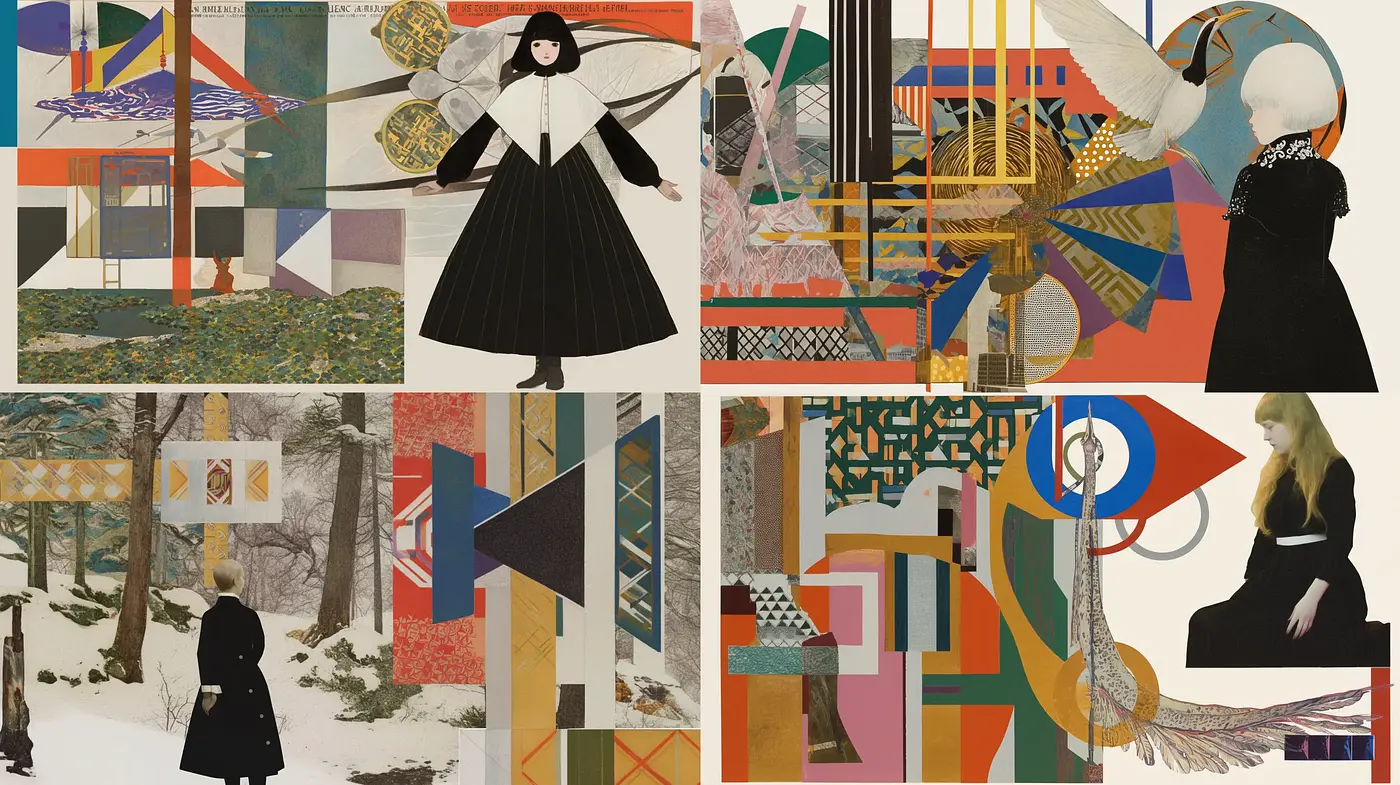 Geometric Abstraction Meets Organic Sensibility - Midjourney sref style