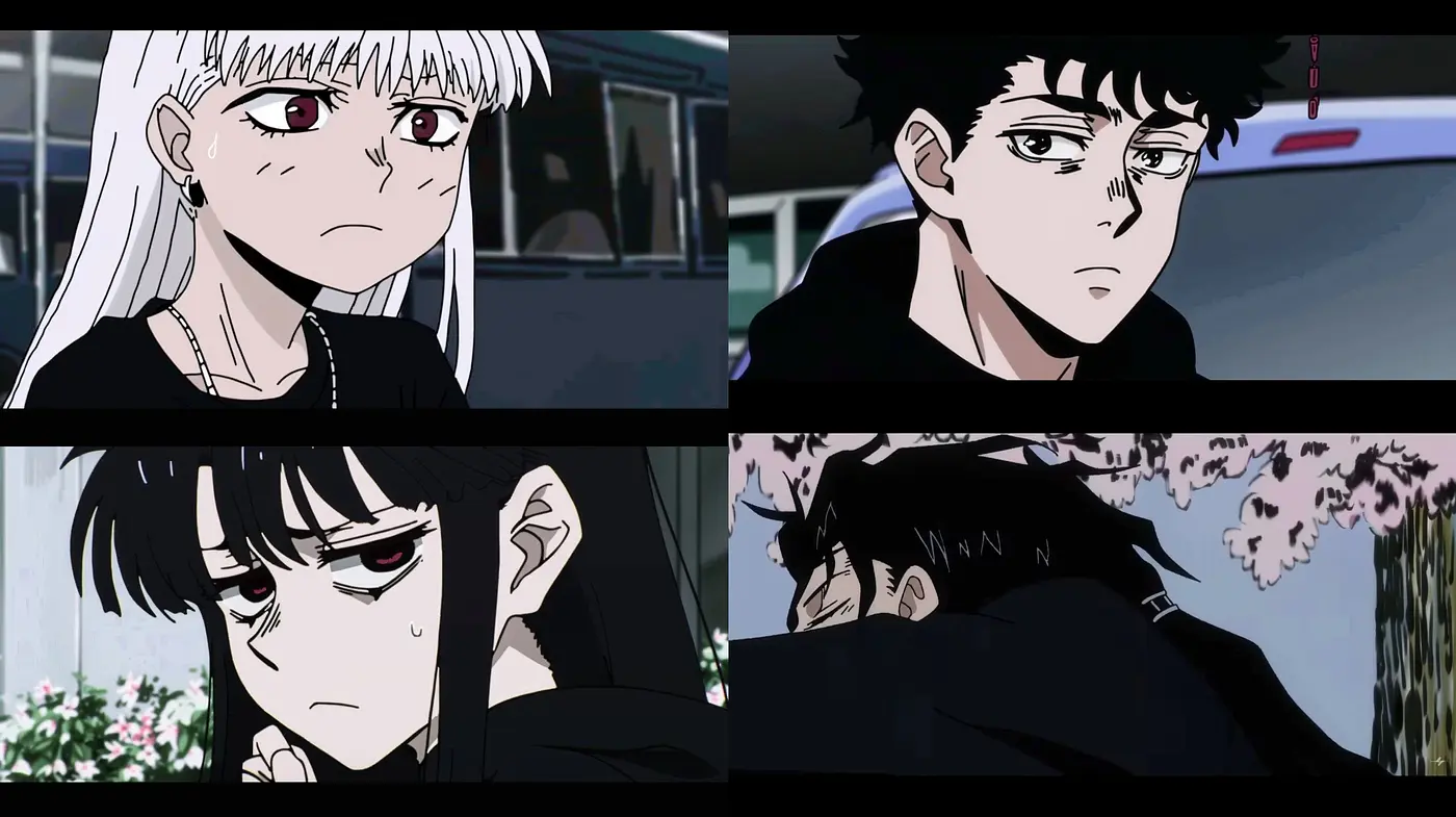 Consistent Expressive Strokes in a Monochrome Anime-Inspired Tableau - Midjourney sref style