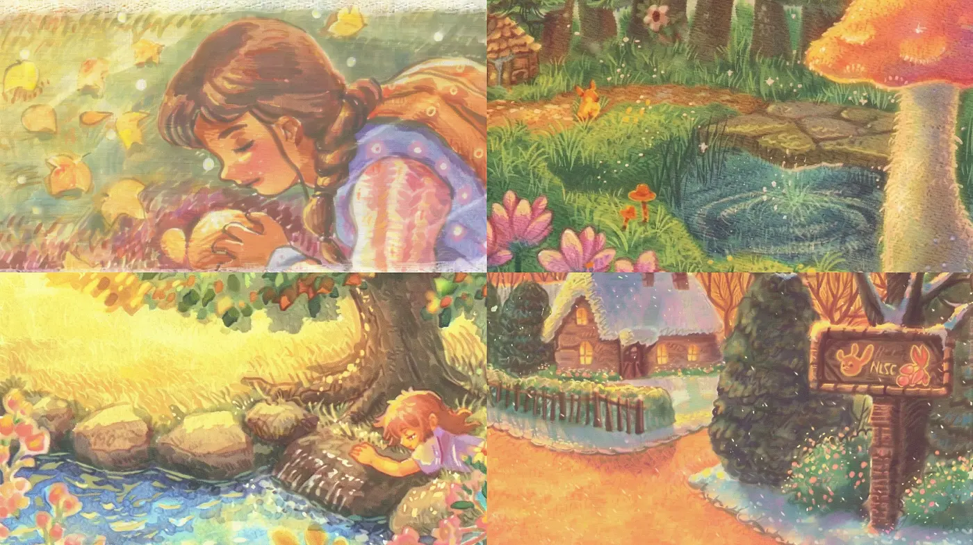 Luminous Dreamscape: A Whimsical Fusion of Pastel Impressions - Midjourney sref style