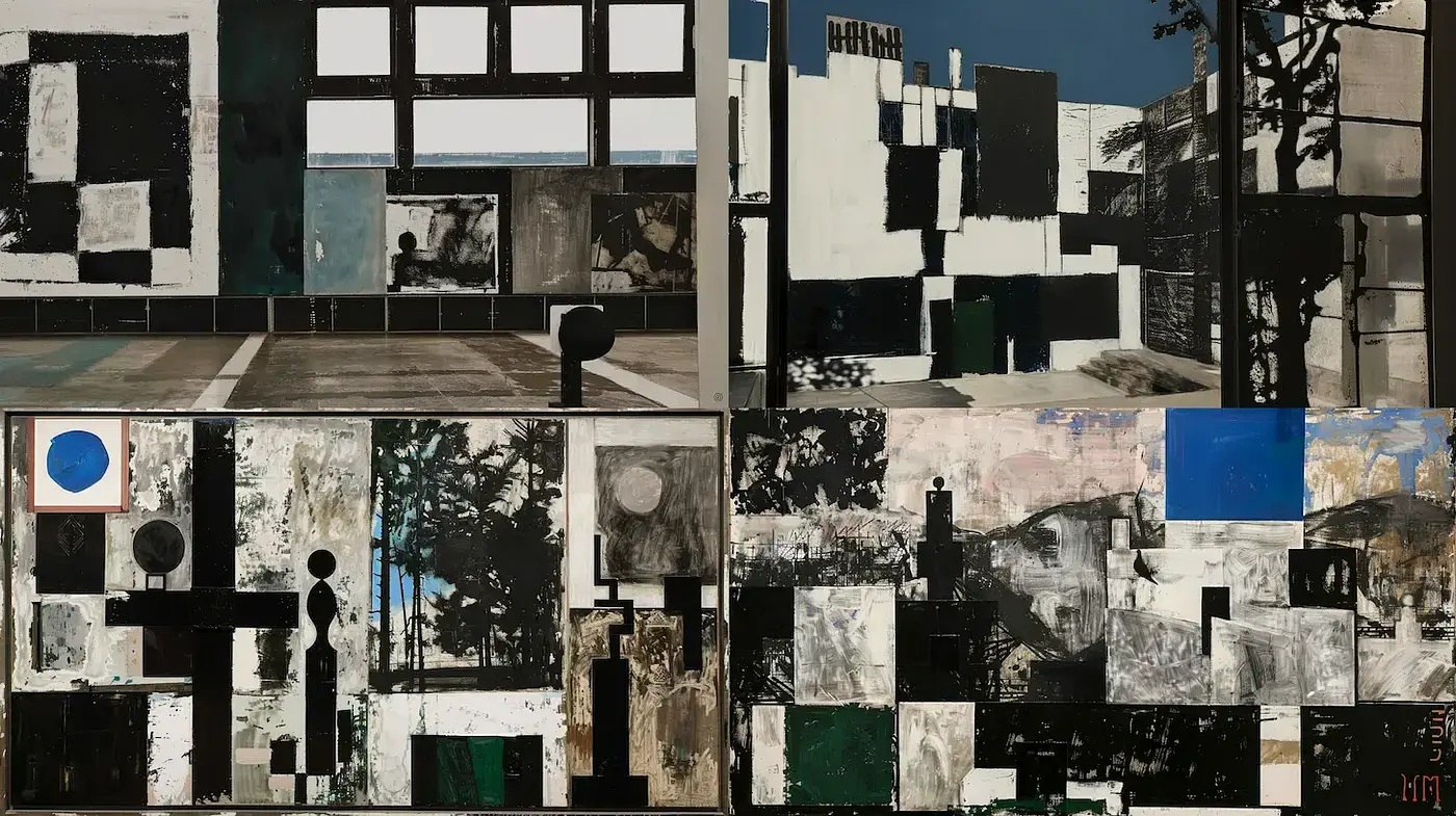 Contemporary Abstract Composition with a Modernist Influence - Midjourney sref style