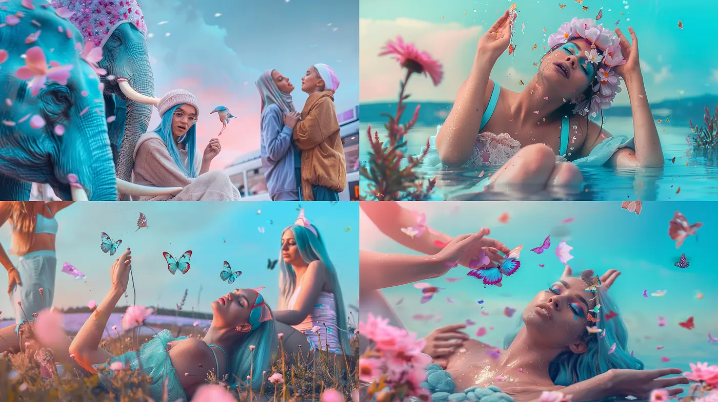 Ethereal Dreamscape with Pastel Tones and Surreal Elegance - Midjourney sref style