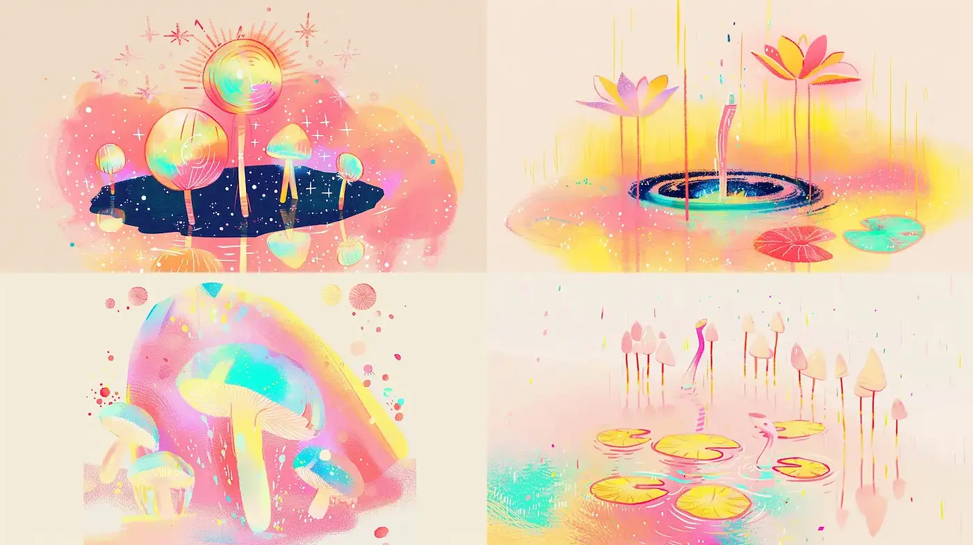 Dreamy and Ethereal Fantasies with a Surreal Touch - Midjourney sref style